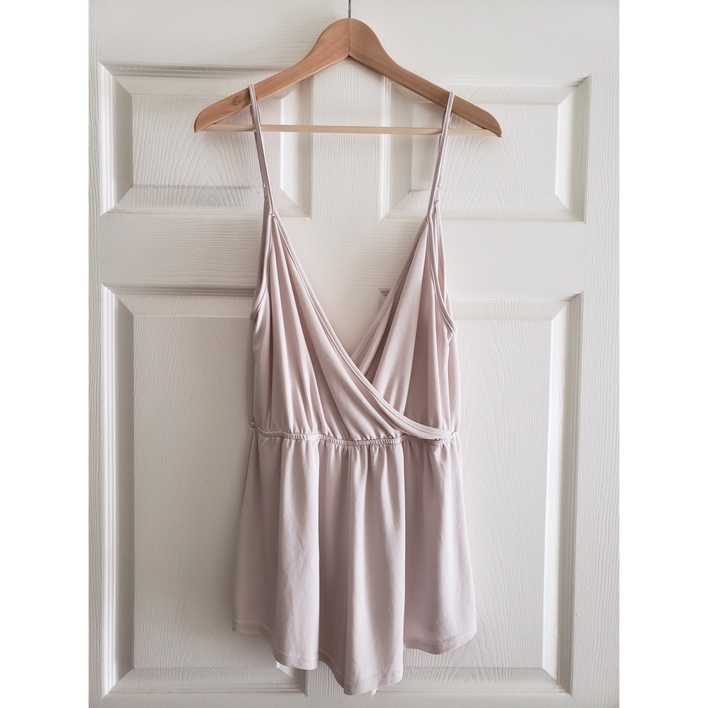 Tobi Cream Jumpsuit with Spaghetti Straps and Wide-Leg Design